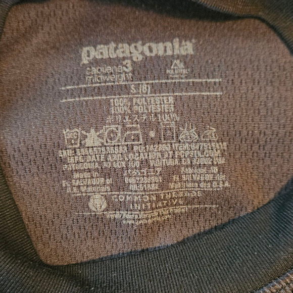 Patagonia Kids Capilene 3 Midweight Base Layer Shirt Black Stripe Size Small (8) - Picture 4 of 5